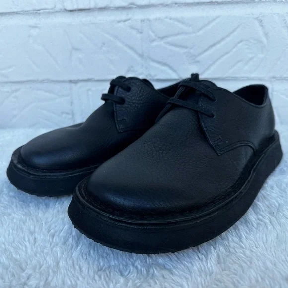 New Camper Brothers Polze Black Leather Shoes Size 37 - Picture 3 of 8
